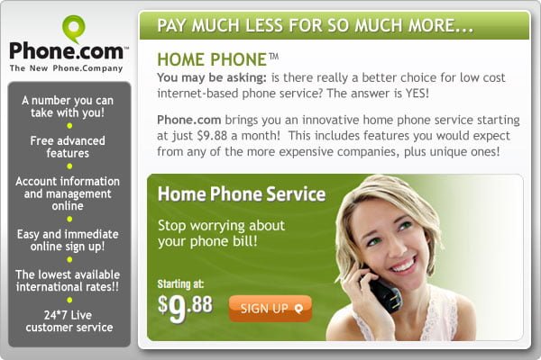 Phone.Com Home Phone Sign Up