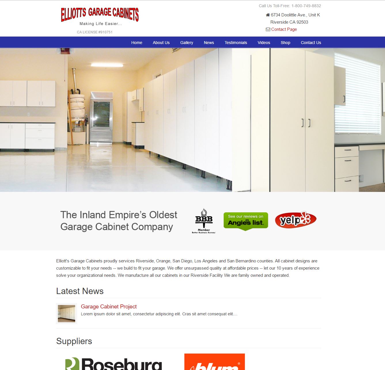 Elliotts Garage Cabinets Southern California And Inland Empire